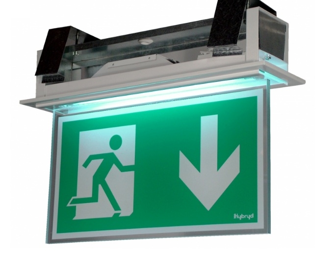 Oprawa ewakuacyjna do sufitu podwieszanego - Hybryd